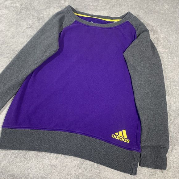 Adidas purple and gray sweatshirt Women’s size XS - Picture 3 of 9